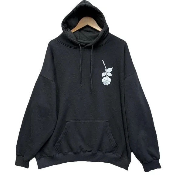 A**holes Live Forever Linda Finegold Rose Hoodie Size Xl Black White Sweatshirt - Picture 1 of 12